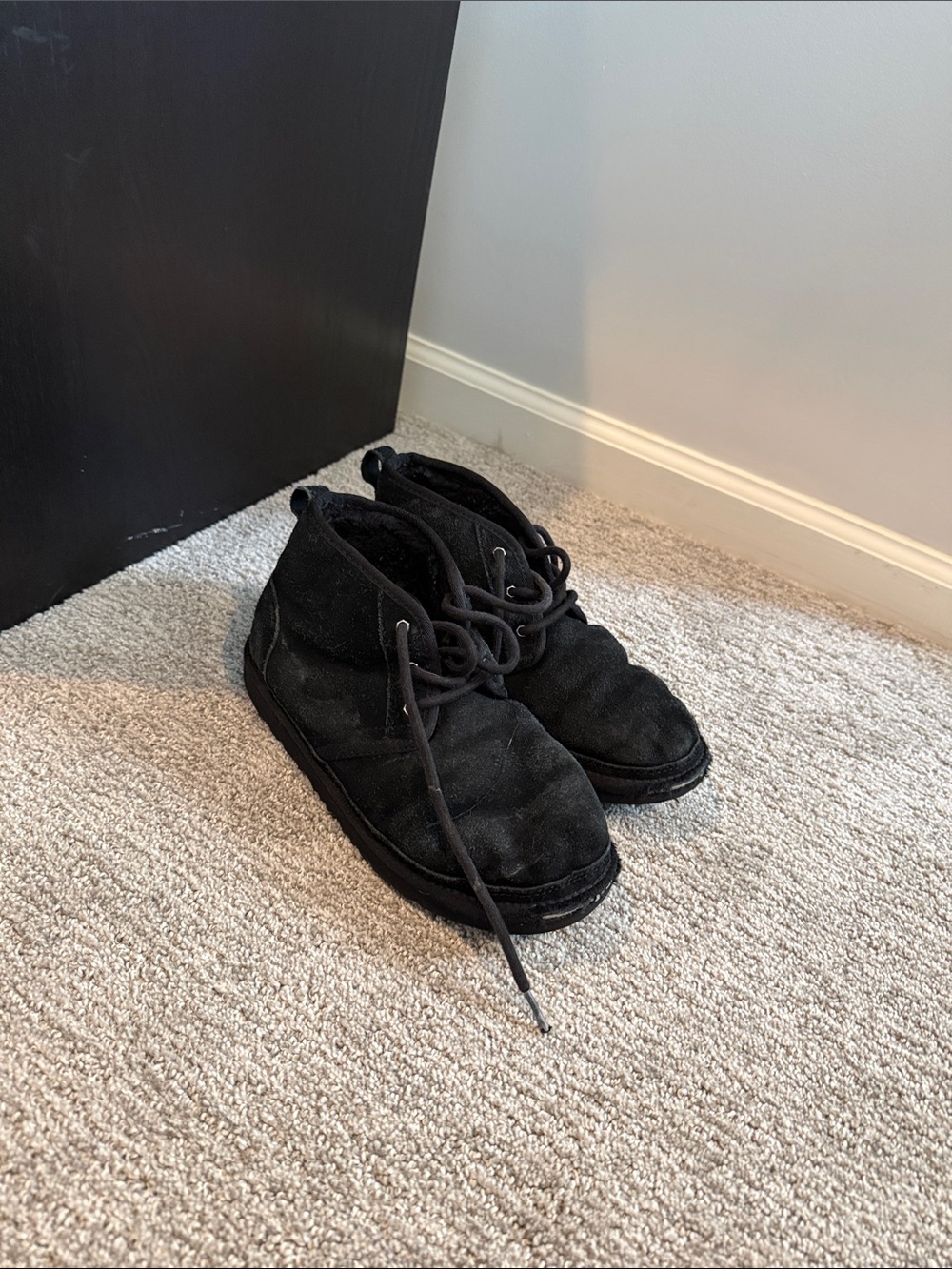 UGG Kids Black Suede Chukka Boots